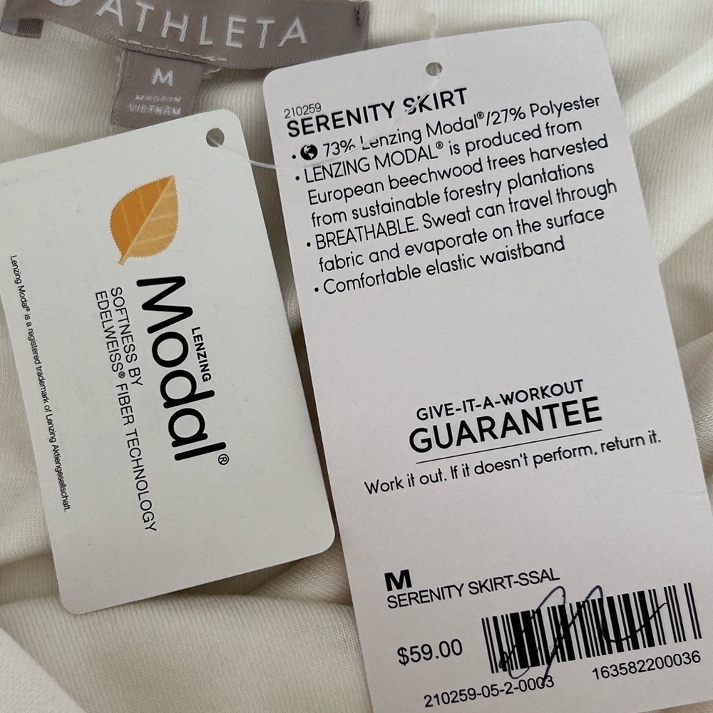ATHLETA Serenity Skirt Color Salt size M Athletic Tennis NWT - Picture 7 of 11